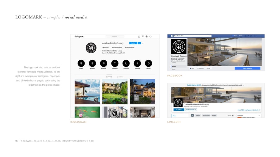 Logomark samples for social media