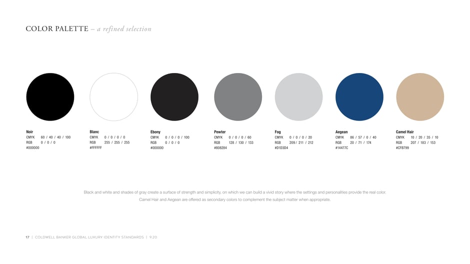 Color palette: a refined selection