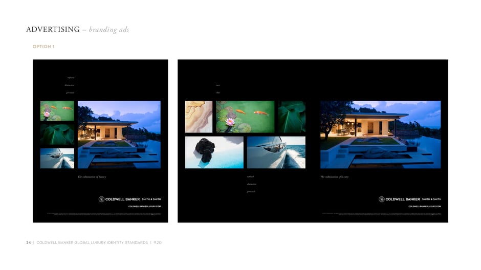 Branding ad system: mosaic imagery grid