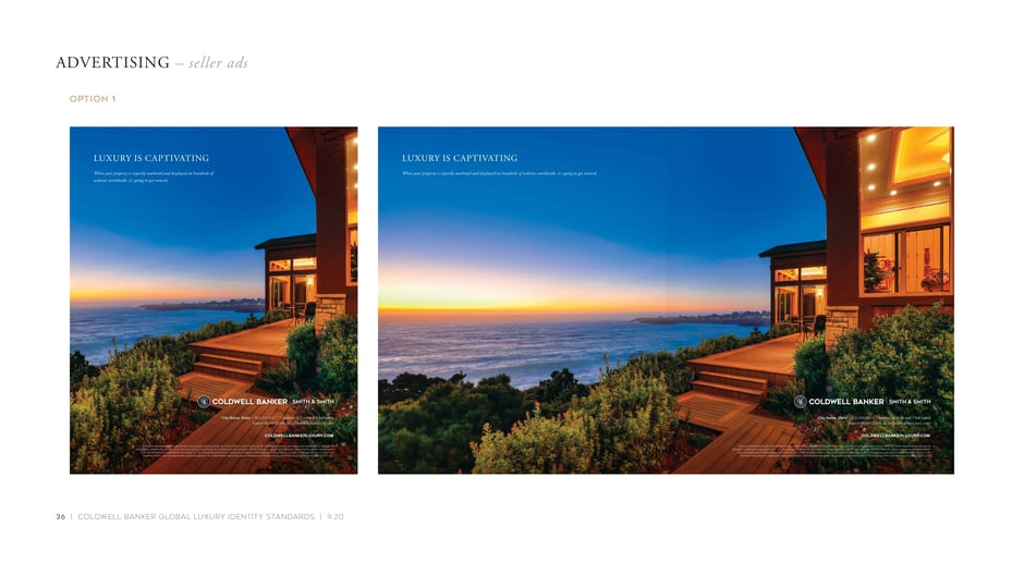 Seller ad: full-bleed hero photo with headline