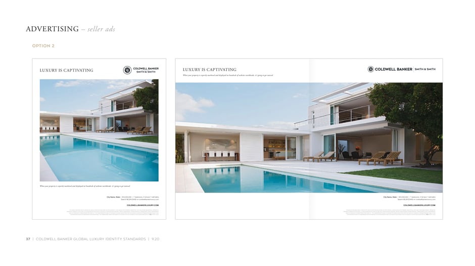 Seller ad: hero image with supporting property grid