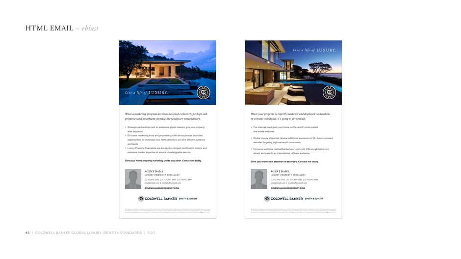 HTML email: eblast templates