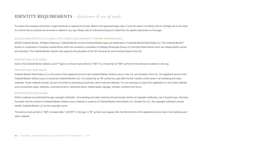 Legal disclaimer and protecting the mark