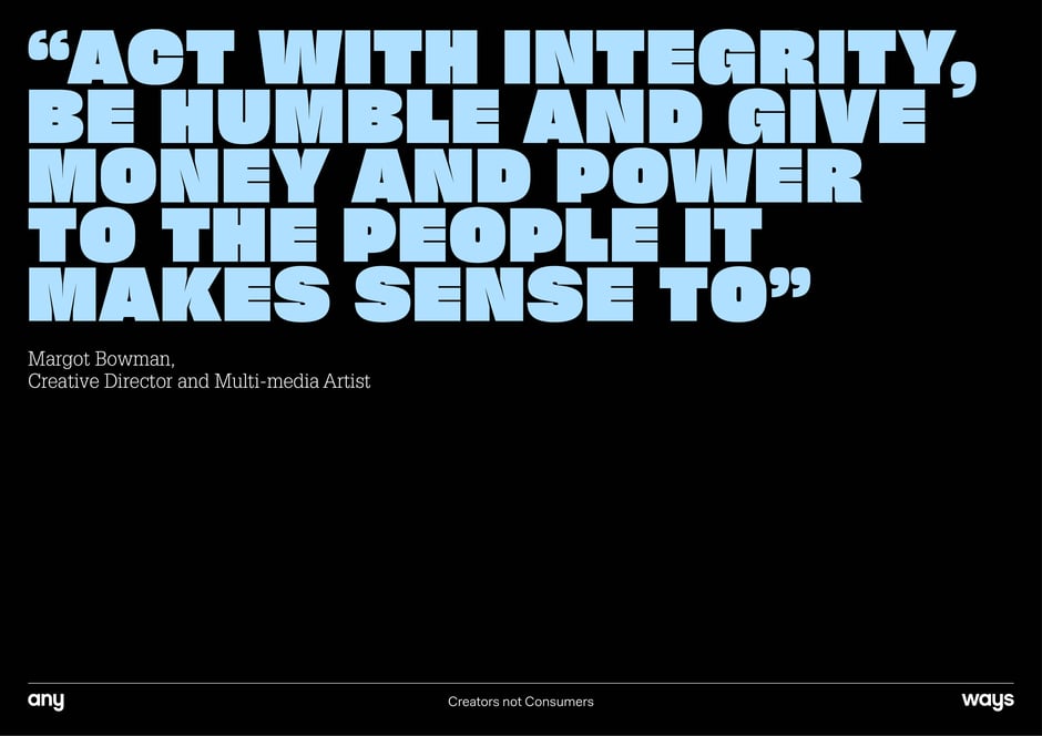 Margot Bowman on integrity and power