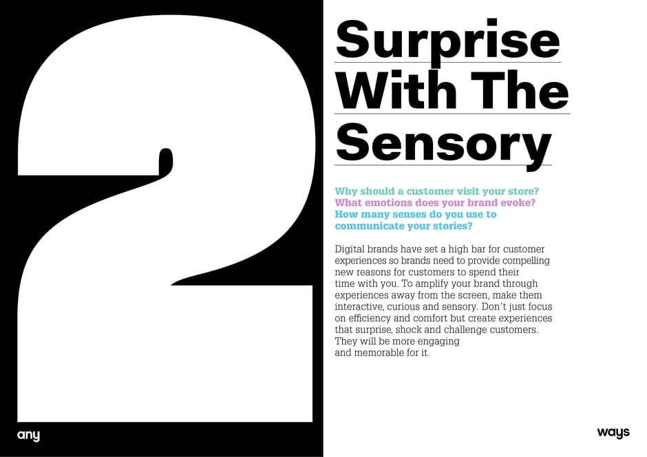 Surprise with the sensory