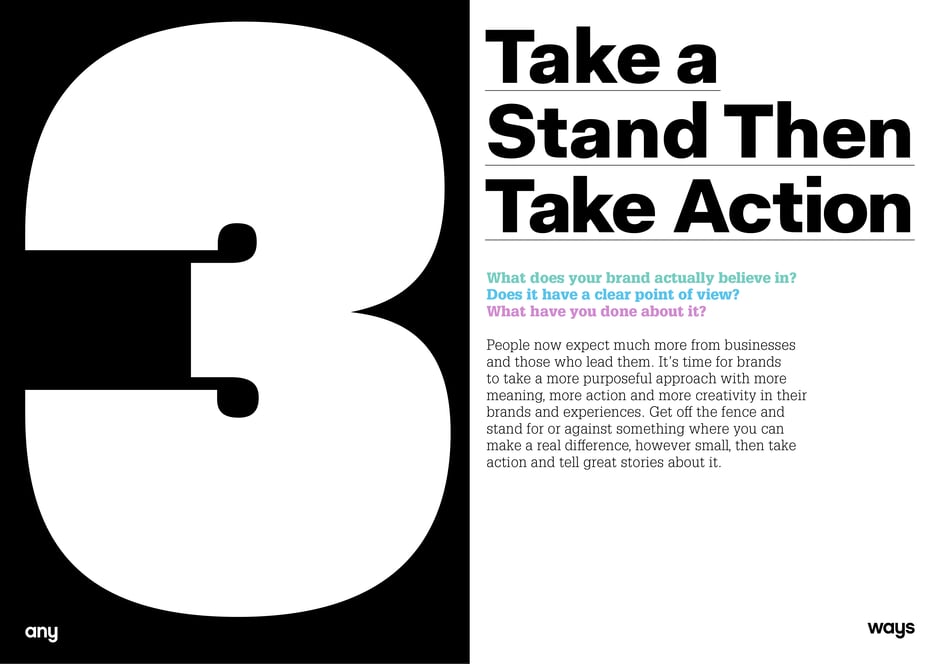 Take a stand, then take action