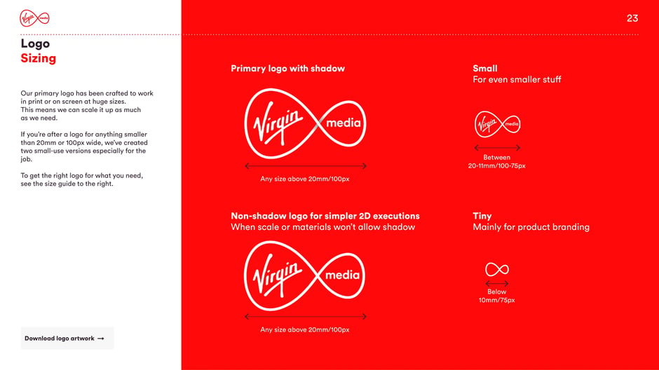 Logo sizing and minimums