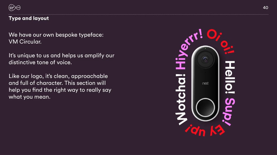 VM Circular: bespoke typeface
