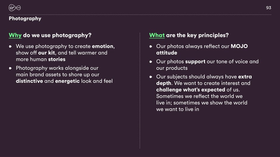 Why and what: photography principles