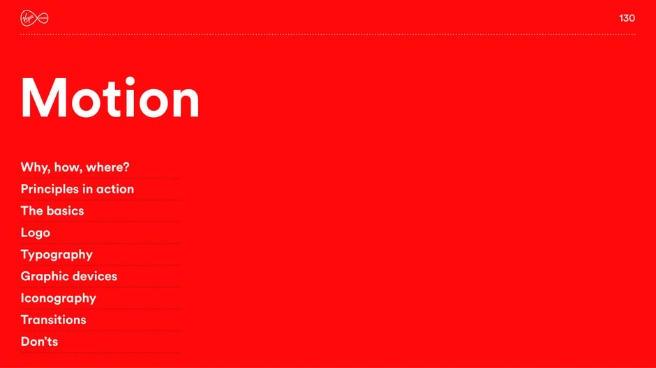 Motion: section contents