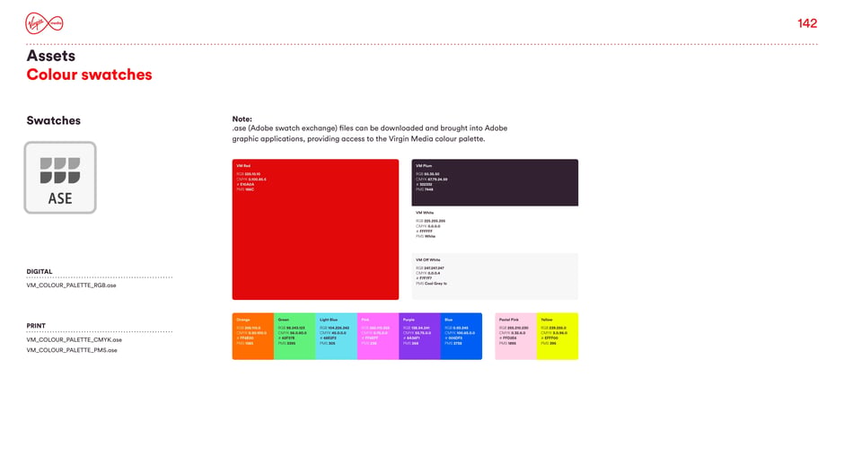 Colour swatches and ASE palette files