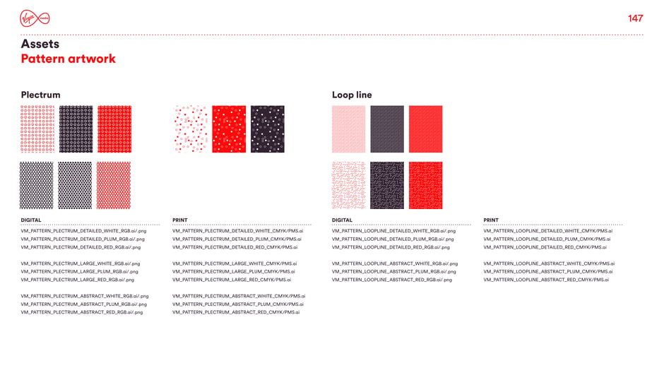 Pattern artwork: plectrum and loop-line systems