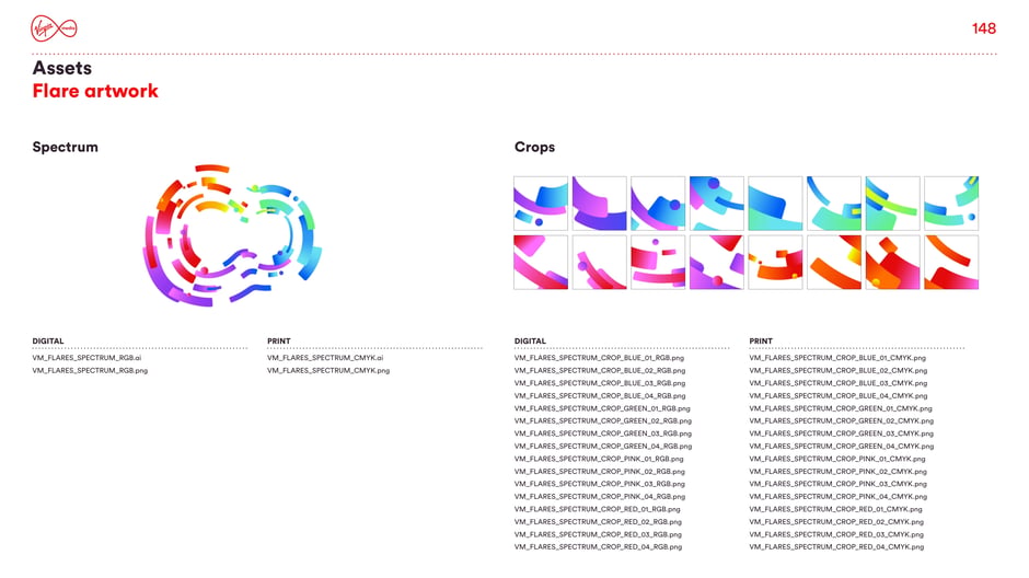 Flare artwork spectrum and crop library