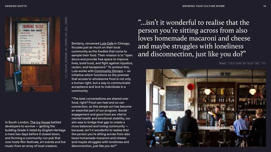 Lula Cafe: community dinners as civic engagement