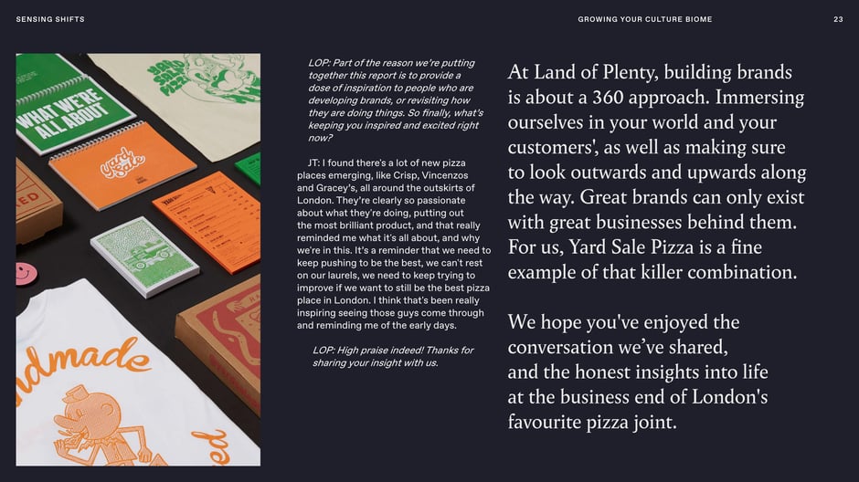 Land of Plenty: a 360° approach to brand