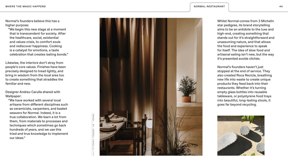Local craft and collaborative interiors