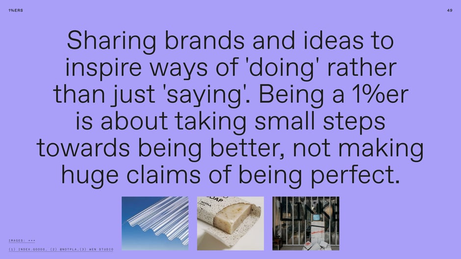 Sharing brands and ideas to inspire doing, not just saying