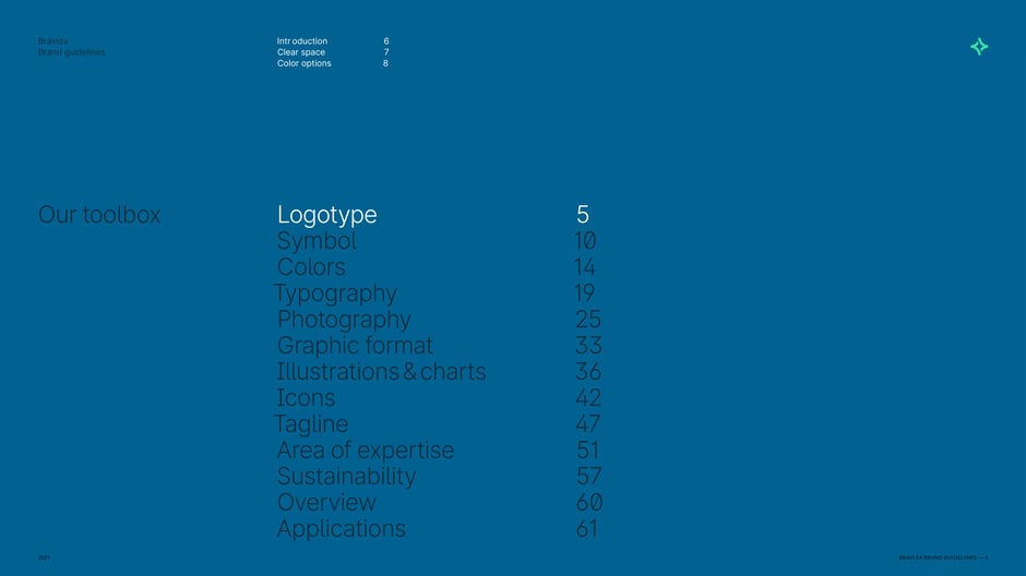 Logotype: section entry