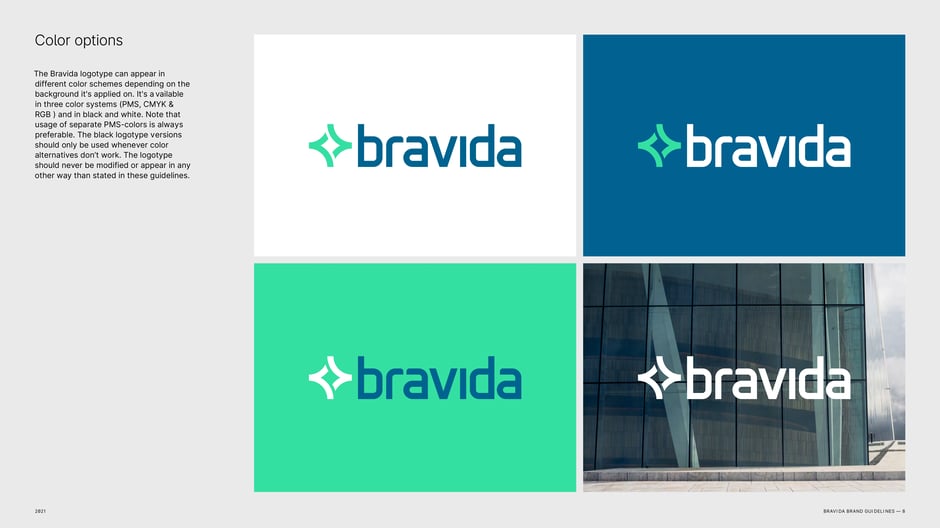 Color options: approved logo variants