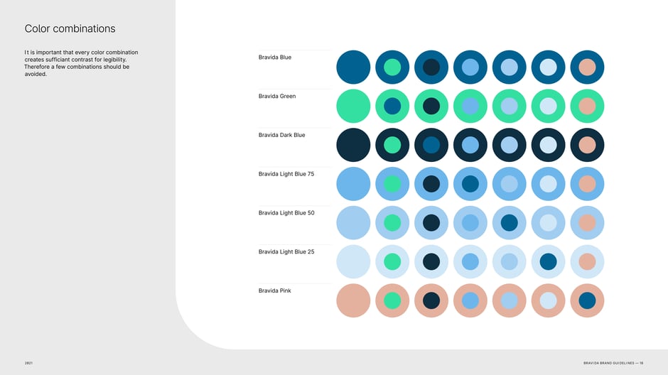 Provides a matrix of color pairings that demonstrate sufficient contrast