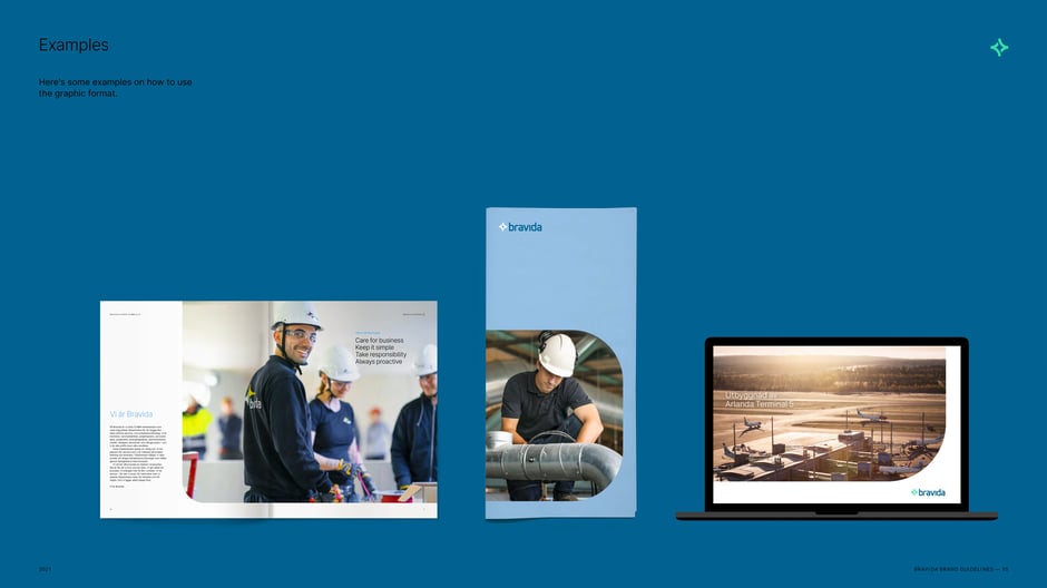 Examples: graphic format applied to mockups