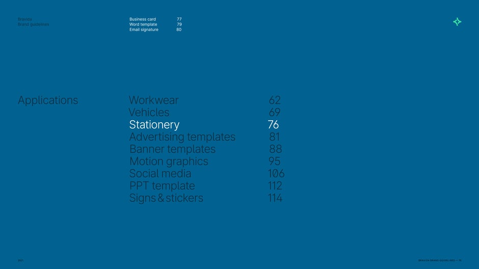 Section opener for stationery assets, listing included templates such