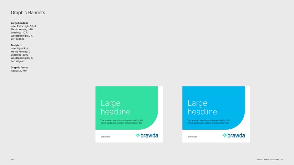 Graphic banners: horizontal format
