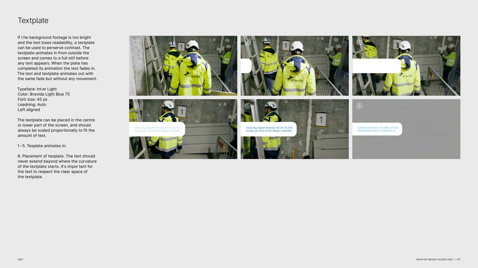 Textplate: animated contrast plate for legibility