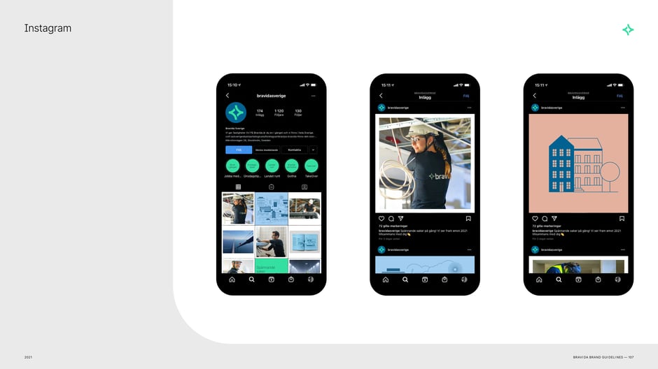 Instagram: mobile profile and post mockups