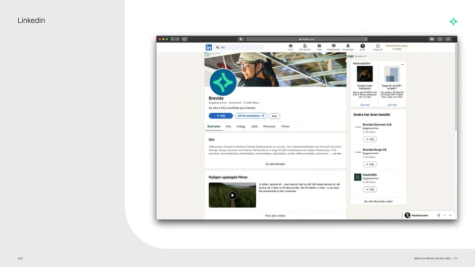 LinkedIn company page example