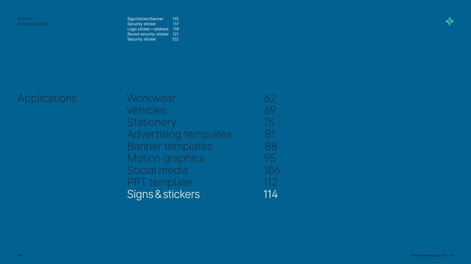 Applications: signs & stickers section