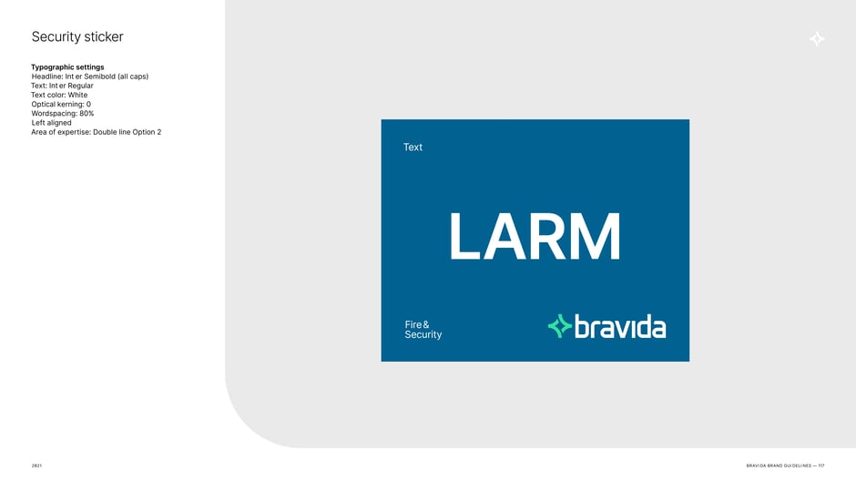 Security sticker: single-word example