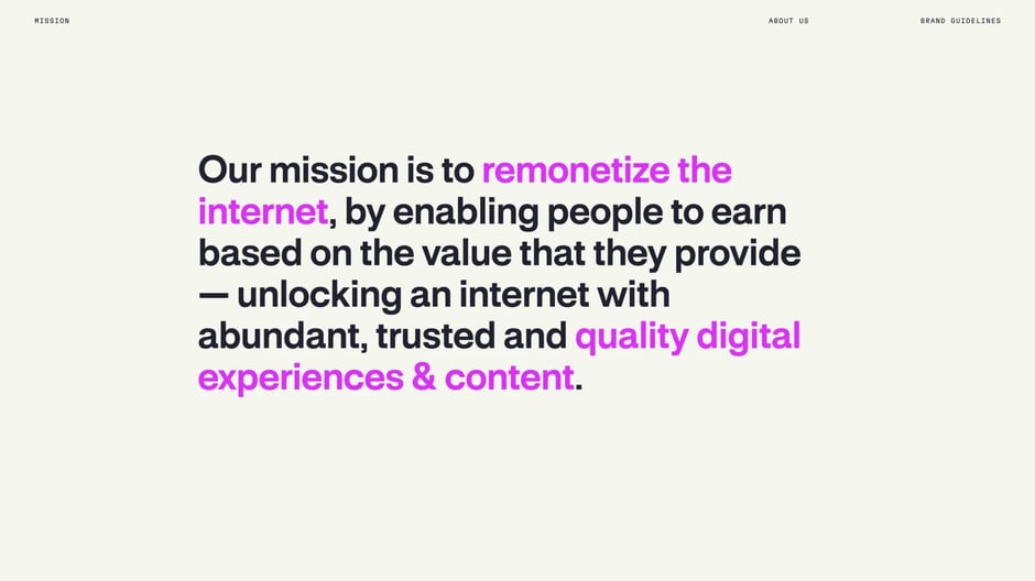 Our mission: remonetize the internet