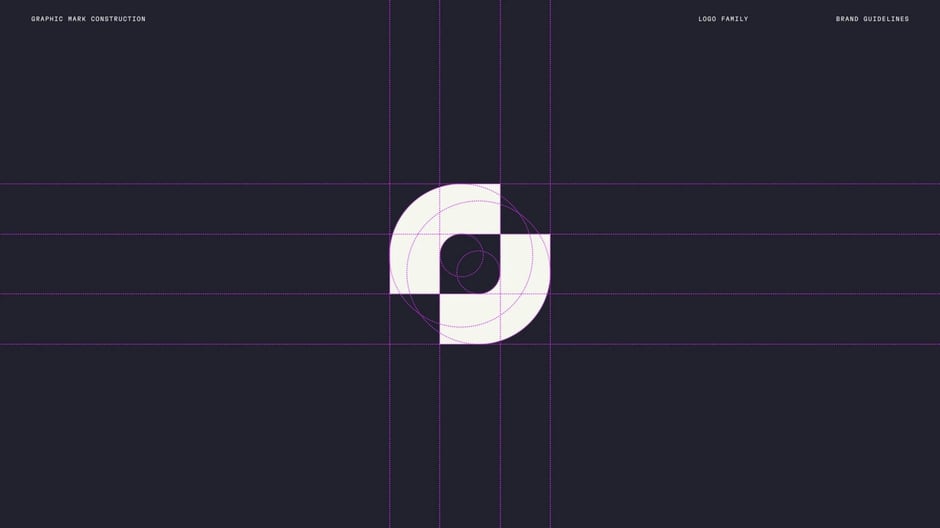 Graphic mark construction on a modular grid