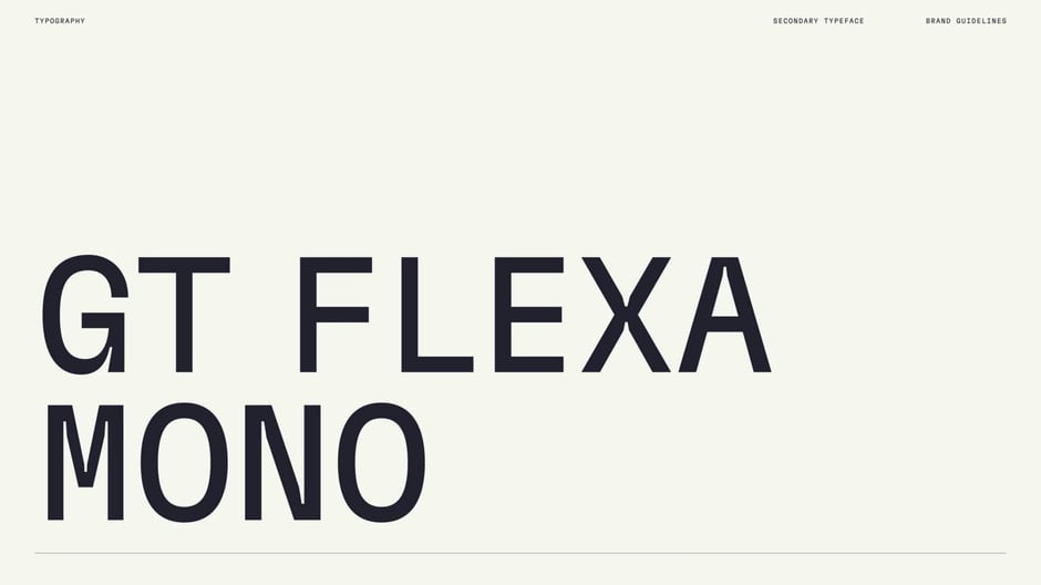 GT Flexa Mono: secondary typeface