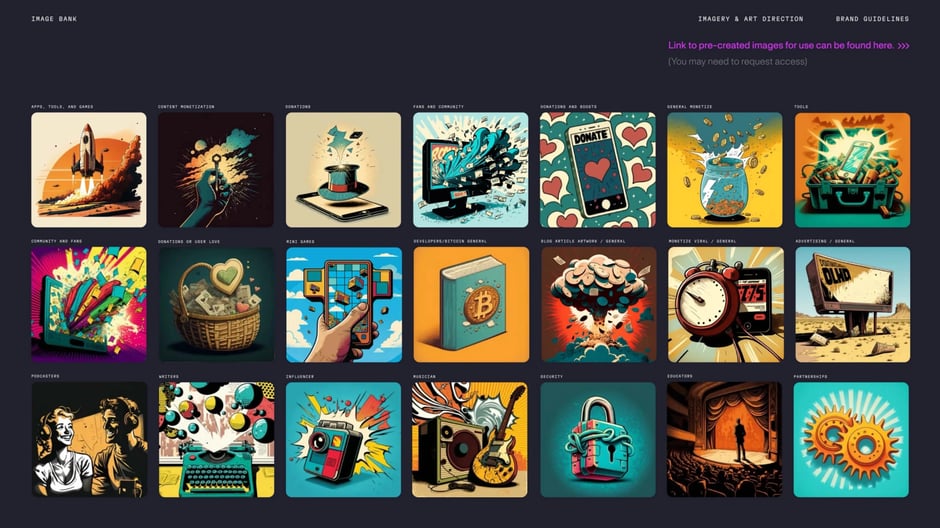 Image bank: categorized illustration library