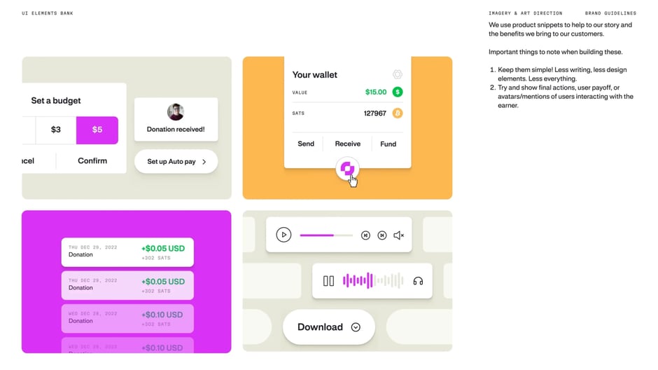 UI elements bank: product snippets