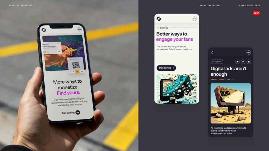 Mobile UI examples: onboarding and article flows