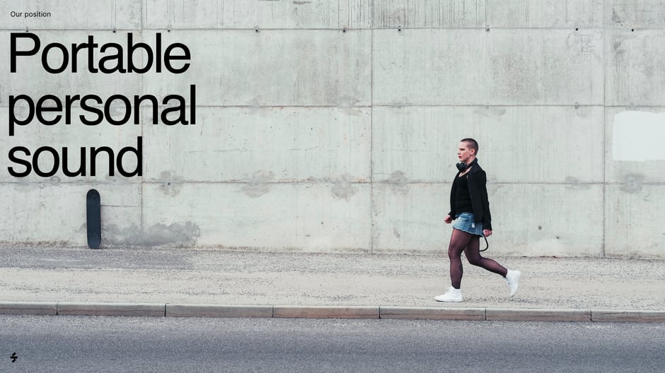 Brand position that emphasizes personal, portable listening: delivering consistent