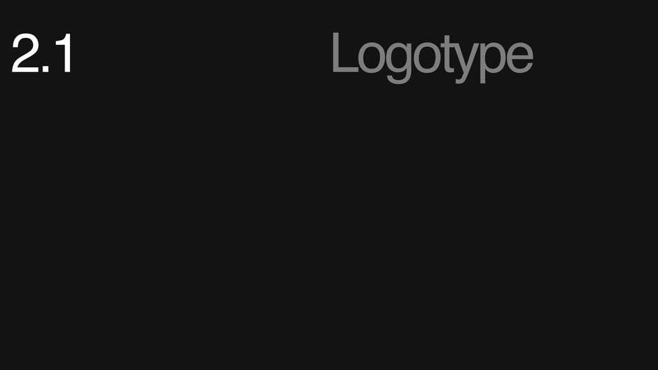 Introduces the logotype subsection and prepares detailed guidance