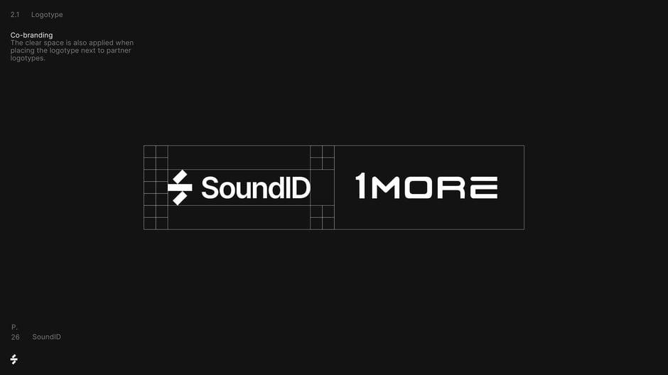 Apply the same clearspace rules when placing the logotype next