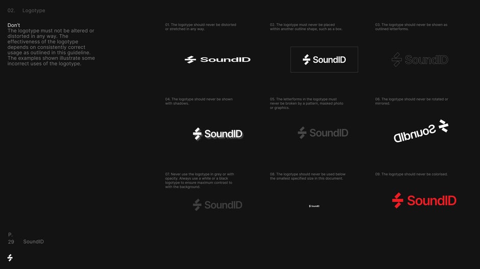 Incorrect uses of the logotype
