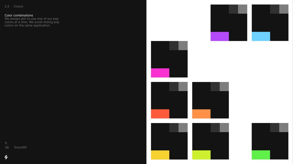 Color combinations: single pop color