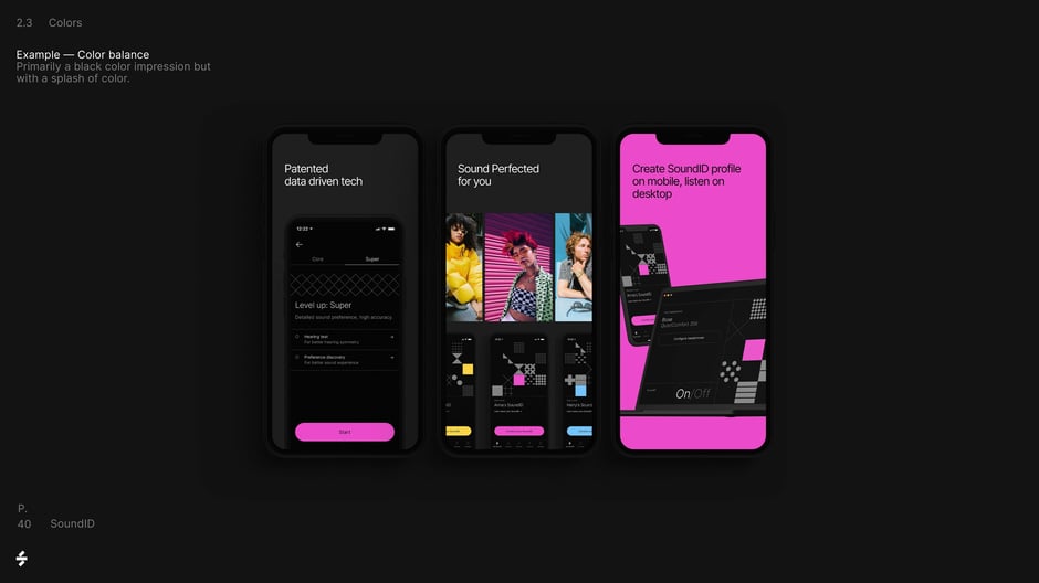 Color balance example: mobile and desktop