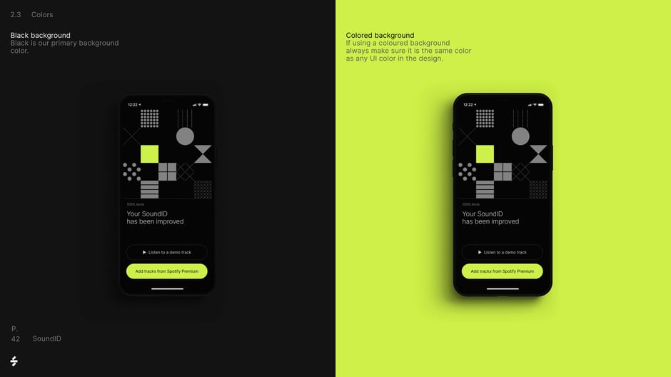 Colored must match UI color
