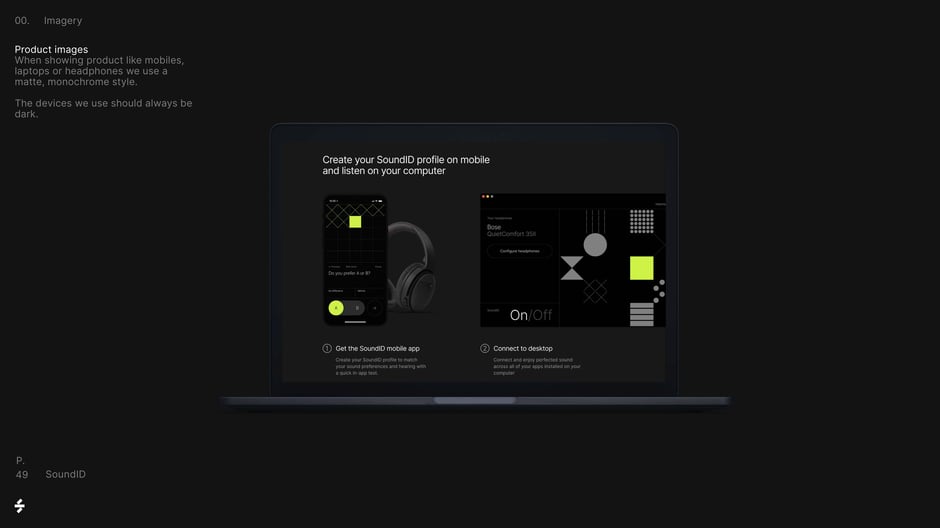 Product images: matte, monochrome device styling