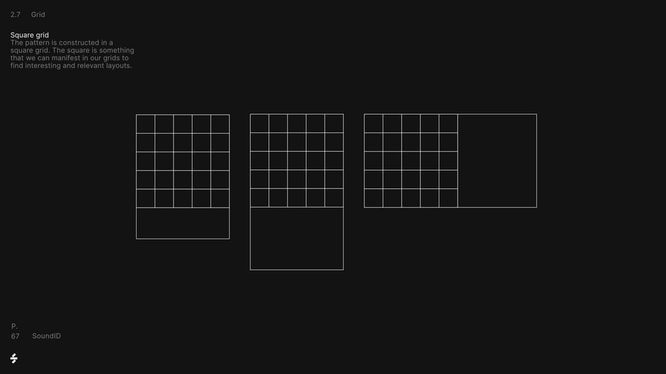 Defines the square grid as the foundational pattern for layouts
