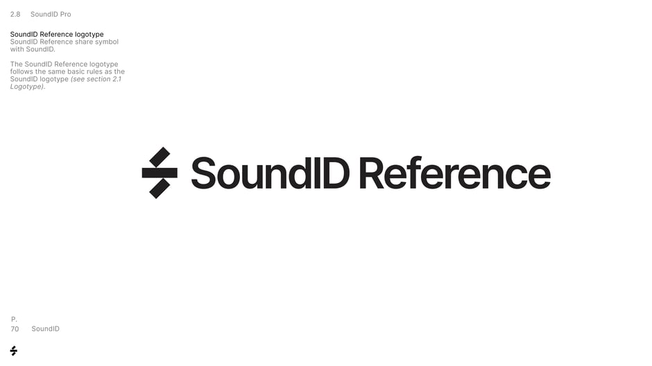 Notes that the SoundID Reference logotype shares the SoundID symbol