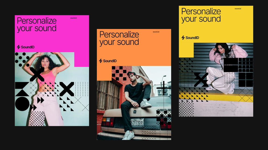 Poster campaign examples: 'Personalize your sound'