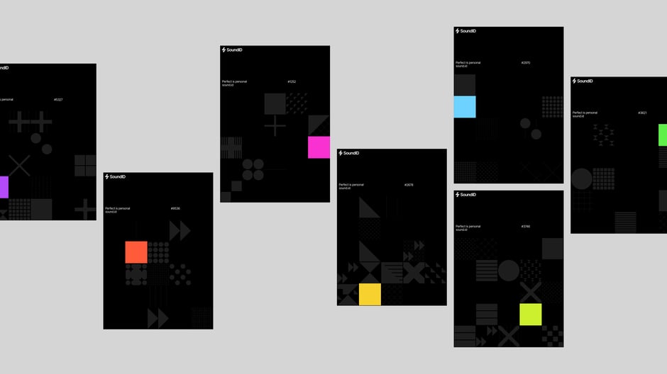 Poster system with modular graphic motifs